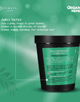 Jelly bath foam container with green label on a green background, featuring Organic Mimi branding.