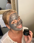 Model with Olecea charcoal mask