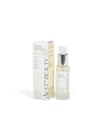 Ave Beauty Radiance Infusion Beauty Oil packaging and bottle, with the product box being light yellow and white with text, and the bottle being transparent with a dropper.