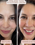 Auve Beauty firm and tone sculpting cream before and after