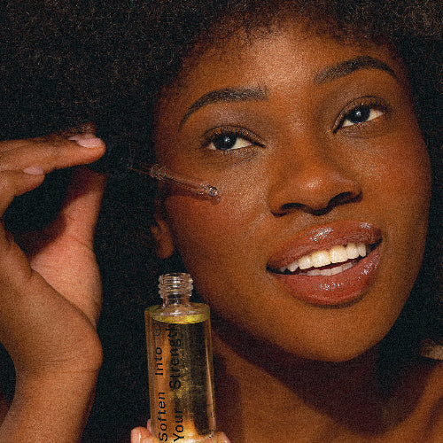 Quiet Force face oil model dropper