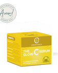 Yellow box of Greentanica C-Serum with sustainability award badge on white background