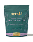 Neeshi protein powder package on a white background