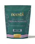 Neeshi protein powder package on a white background