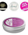 Deodorant balm with awards on a white background