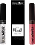 Boston Mints lip gloss with packaging on a white background
