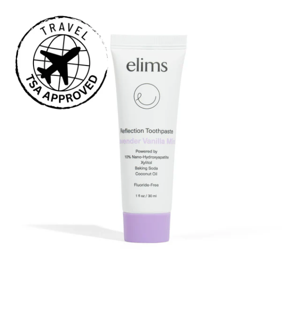 Elims lavender vanilla mint travel toothpaste