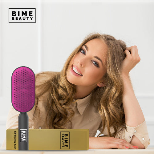 BIME Beauty long hair  model self cleaning brush