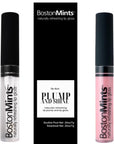 Boston Mints lip gloss with packaging on a white background