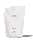 A white flexible pouch packaging of MASAMI Mekabu Hydrating Conditioner with a simple design and the brand's logo on the front.