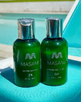 MASAMI shampoo and conditioner on chaise lounge Palm Springs