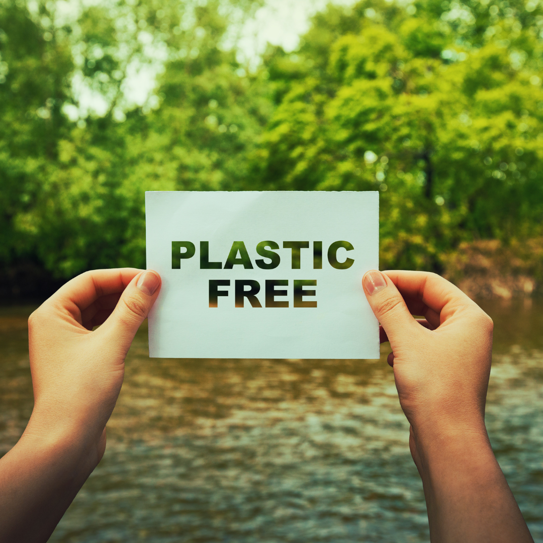 Platic Free July sign
