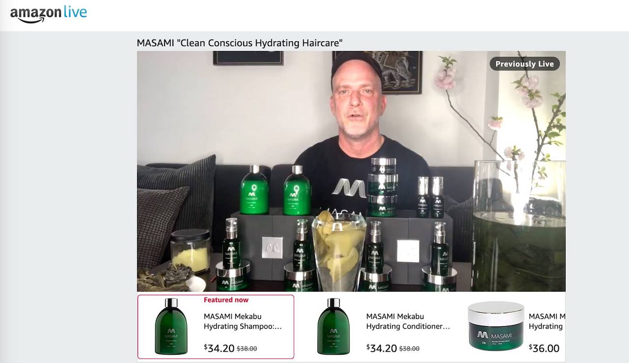 James Hammett on Amazon Live MASAMI channel