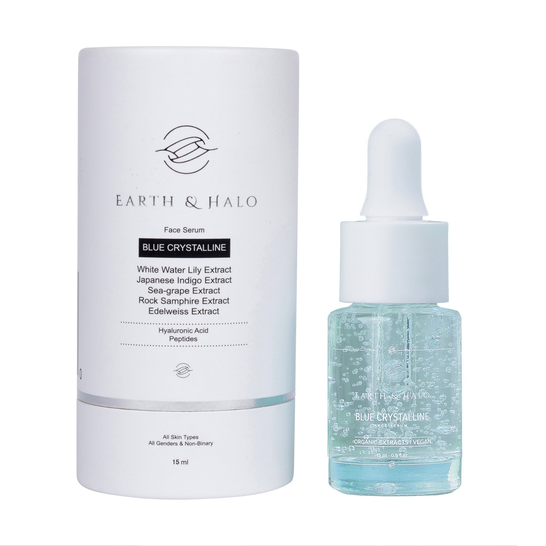 Blue Crystalline Face Serum 15ml by Earth &amp; Halo