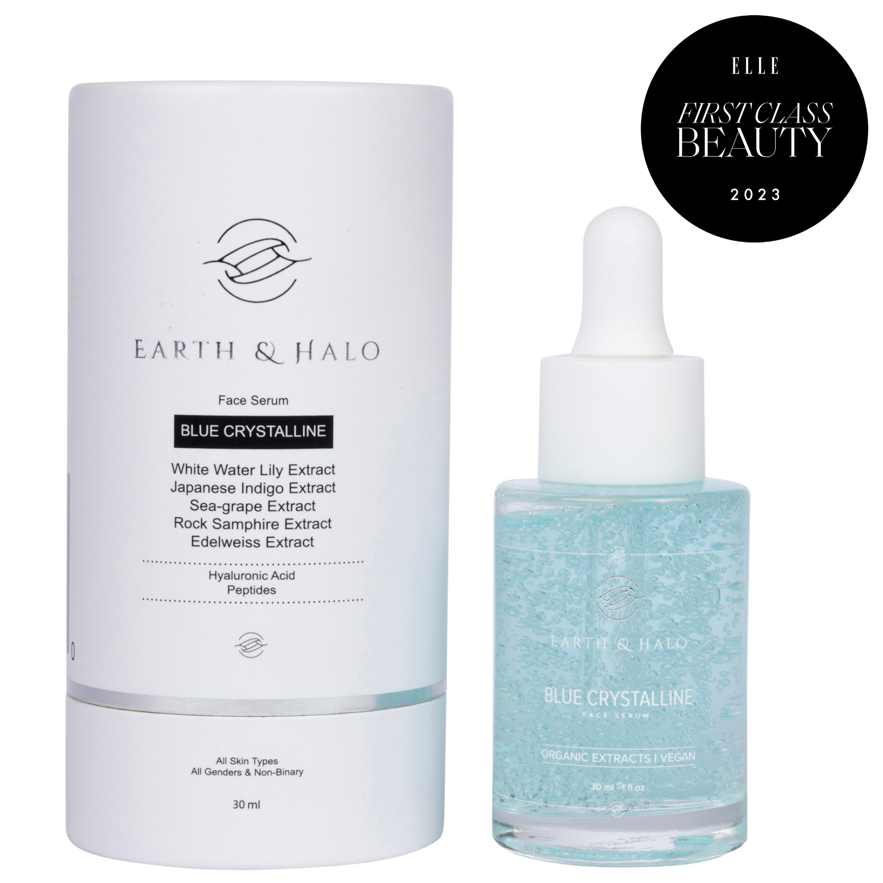 Blue Crystalline Face Serum 30 ml by Earth &amp; Halo