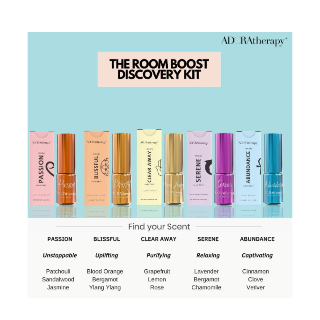 Room Boost Discovery Kit with 5 Aura Sprays by Adoratherapy.com