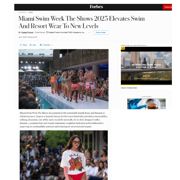 Forbes Miami Swim Week with MASAMI