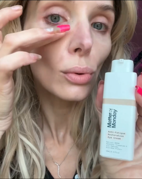 Anti Fatigue Eye Cream used on a woman