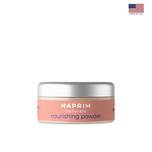 Naprim Naturals nourishing powder container on a white background