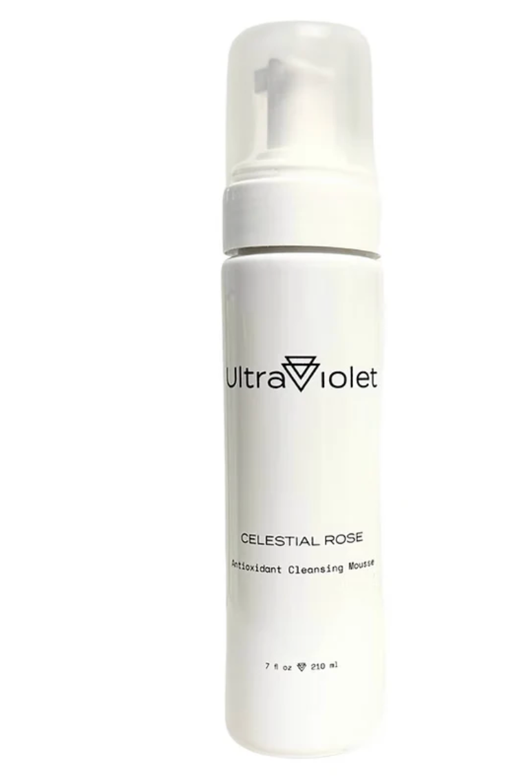 Ultra Violet bottle on white background