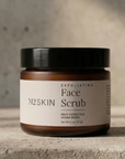 M2Skin Face Scrub jar on counter