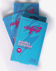 Three blue Voltage brand pouches of Pimple Patches Hydrocolloid Cap Dots are stacked on a white background.