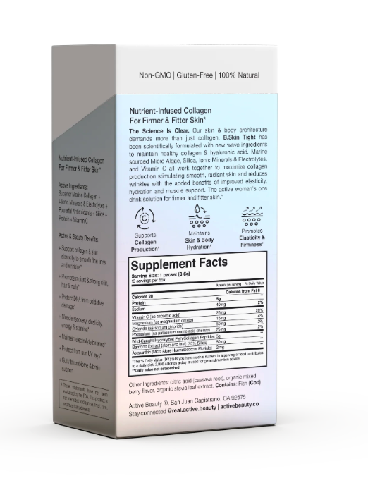 back of Active beauty collagen package