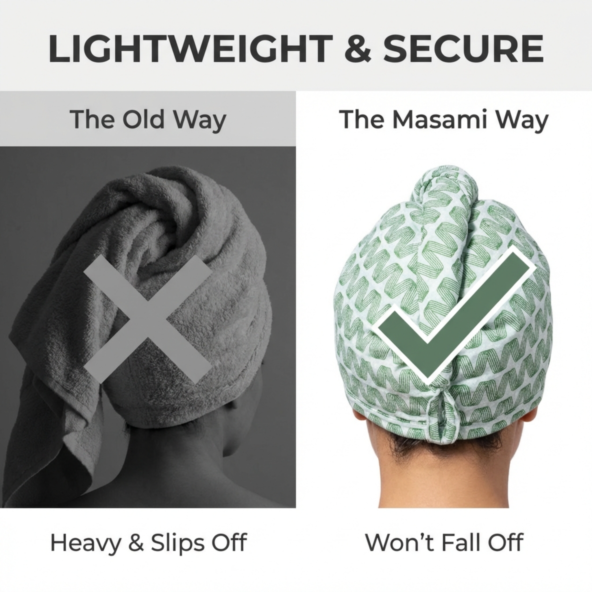 Toalla de secado rápido para el cabello