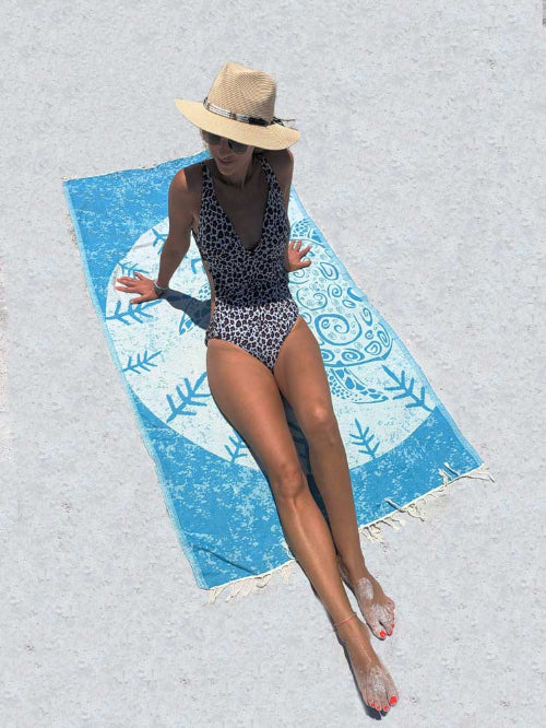 sun drunk beach towel model