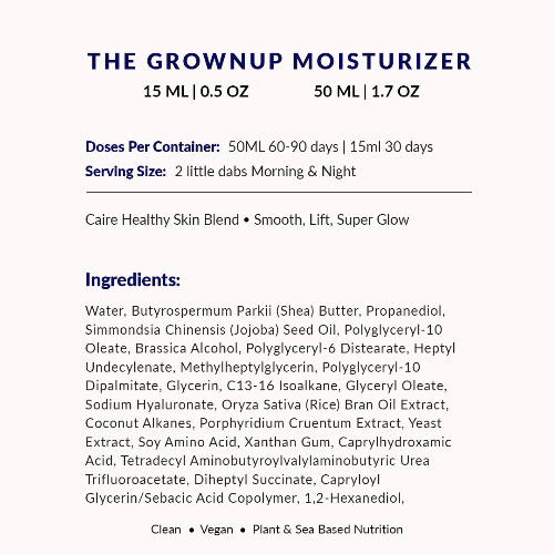 La crema hidratante para adultos de Caire Beauty