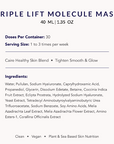Caire Beauty triple molecule mask ingredients