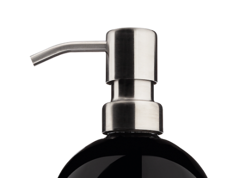 Close up of stainless steel bottle pump